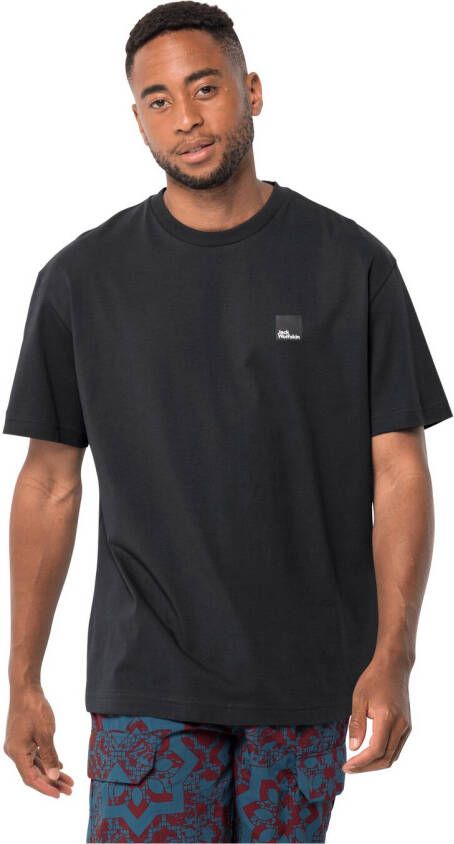 Jack Wolfskin Eschenheimer T-Shirt Uniseks T-shirt van biologisch katoen L zwart granite black