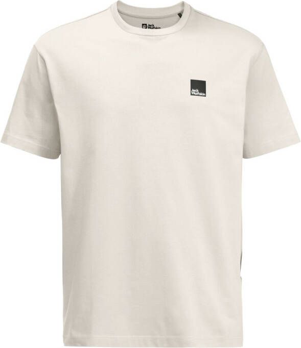 Jack Wolfskin Eschenheimer T-Shirt Uniseks T-shirt van biologisch katoen S cotton white cotton white