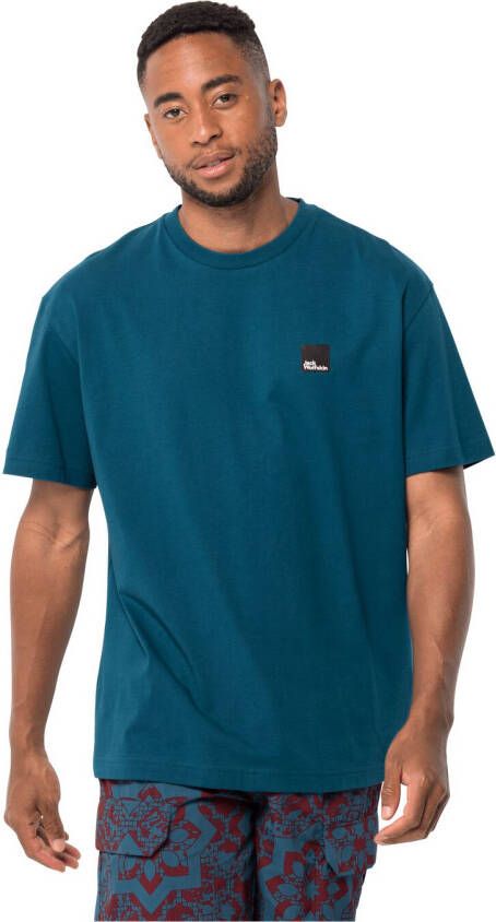 Jack Wolfskin Eschenheimer T-Shirt Uniseks T-shirt van biologisch katoen XXL blue daze blue daze