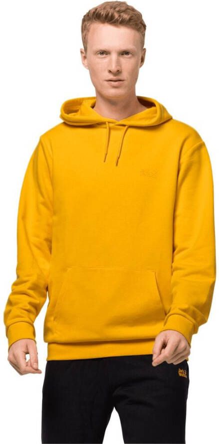 Jack Wolfskin Essential Hoody Men Sweatshirt van biologisch katoen Heren L bruin burly yellow XT