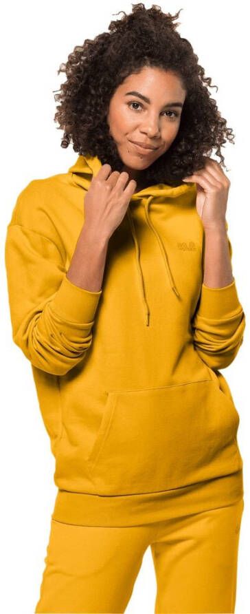 Jack Wolfskin Essential Hoody Women Hoody van biologisch katoen Dames S bruin burly yellow XT