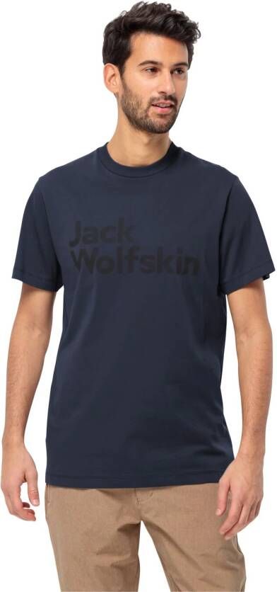 Jack Wolfskin Essential Logo T-Shirt Men T-shirt van biologisch katoen Heren 3XL blue night blue