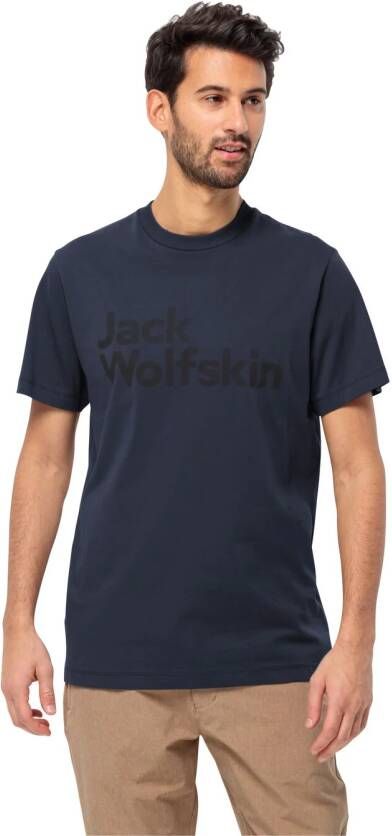 Jack Wolfskin Brand T-Shirt Men T-shirt van biologisch katoen Heren L blue night blue