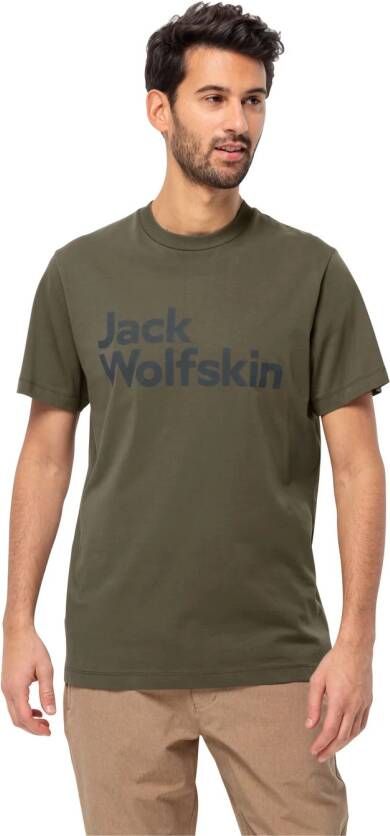 Jack Wolfskin Essential Logo T-Shirt Men T-shirt van biologisch katoen Heren M island moss island moss