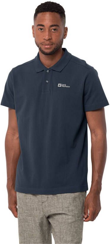 Jack Wolfskin Essential Polo Men Poloshirt Heren S blue night blue