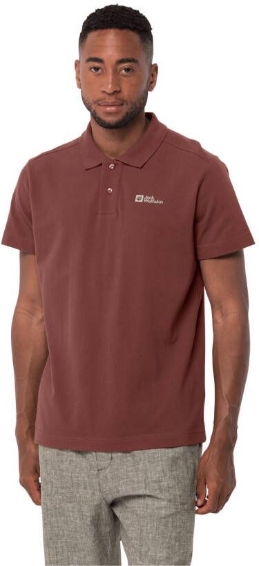 Jack Wolfskin Essential Polo Men Poloshirt Heren S barn red barn red