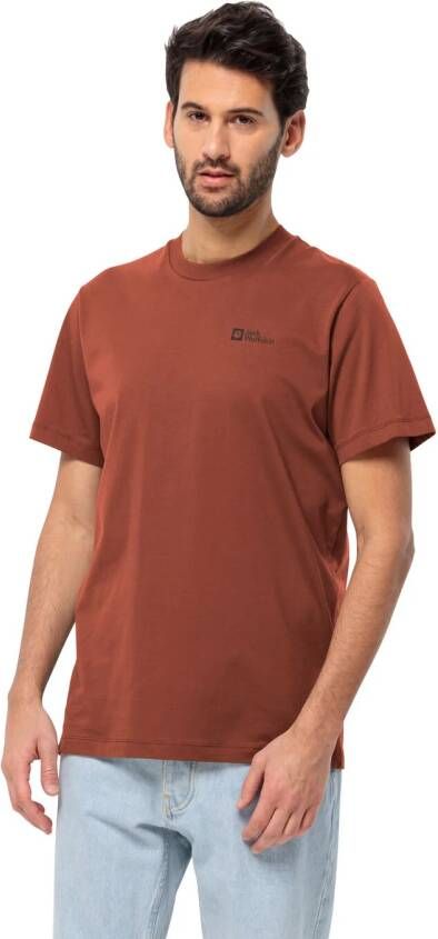 Jack Wolfskin Essential T-Shirt Men Heren T-shirt van biologisch katoen 3XL carmine