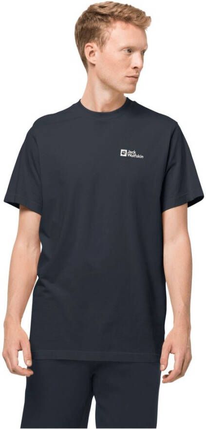 Jack Wolfskin Essential T-Shirt Men T-shirt van biologisch katoen Heren L blue night blue
