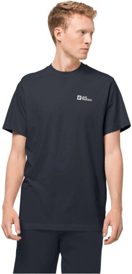 Jack Wolfskin Essential T-Shirt Men Heren T-shirt van biologisch katoen XXL blue night blue