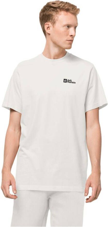 Jack Wolfskin Essential T-Shirt Men Heren T-shirt van biologisch katoen S white