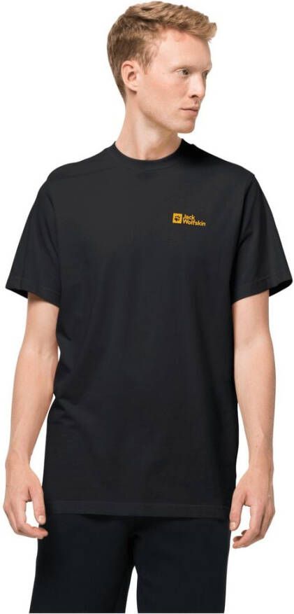 Jack Wolfskin Essential T-Shirt Men Heren T-shirt van biologisch katoen S zwart black