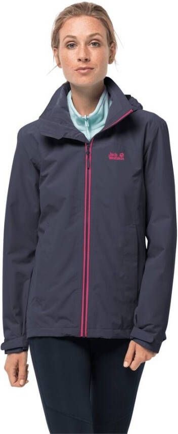Jack Wolfskin Evandale Jacket Women Regenjack Dames XL graphite