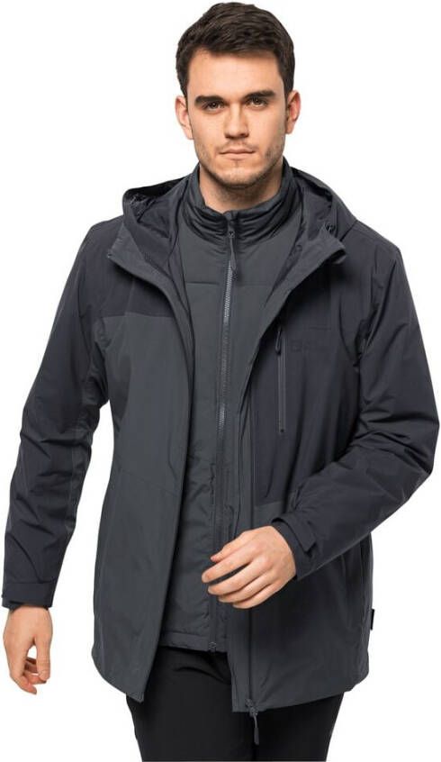 Jack Wolfskin Feldberg 3in1 Jacket Men 3in1 jack Heren S ebony