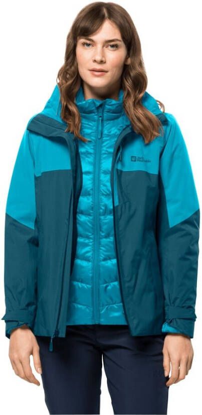 Jack Wolfskin Feldberg 3in1 Jacket Women 3in1 jack Dames XS blue coral blue coral