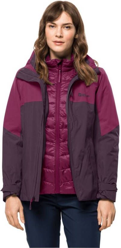 Jack Wolfskin Feldberg 3in1 Jacket Women 3in1 jack Dames XS violet grapevine
