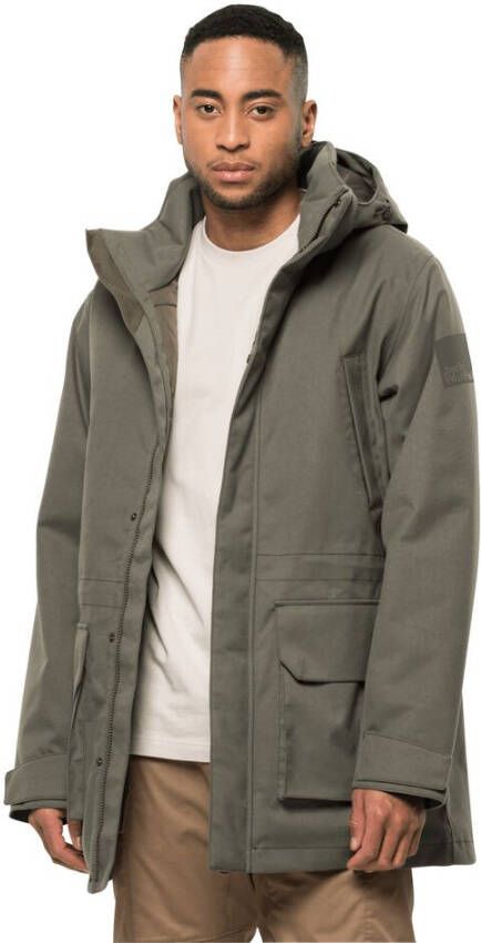 Jack Wolfskin Fierce Wind Parka Men Waterdichte winterjas Heren XXL groen dusty olive