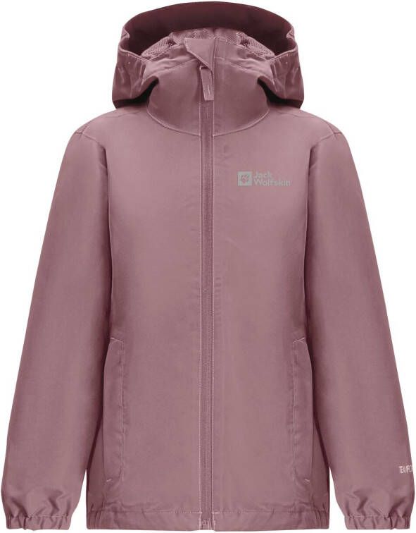 Jack Wolfskin Flaze Jacket Kids Regenjack Kinderen 164 ash mauve ash mauve