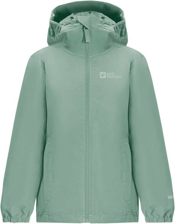 Jack Wolfskin Flaze Jacket Kids Regenjack Kinderen 116 granite green granite green
