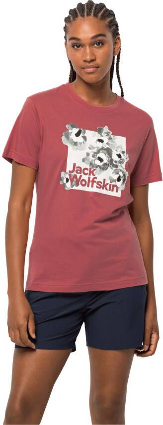 Jack Wolfskin Florell Box T-Shirt Women Dames T-shirt van biologisch katoen XS faded rose faded rose - Foto 1