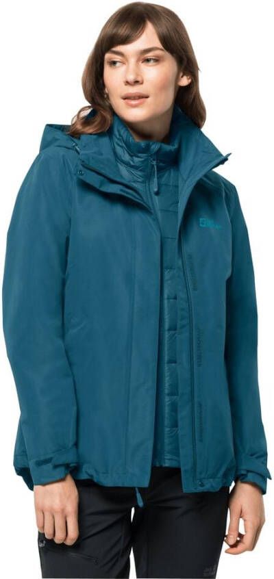Jack Wolfskin Geisshorn 3in1 Jacket Women 3in1 jack Dames S blue coral blue coral