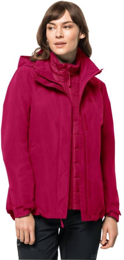 Jack Wolfskin Geisshorn 3in1 Jacket Women 3in1 jack Dames XS purper cranberry
