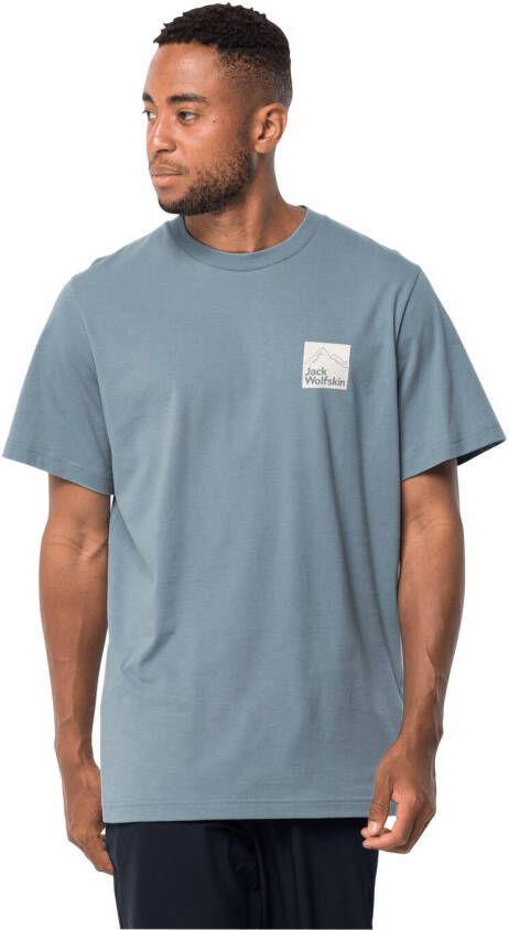 Jack Wolfskin Gipfelzone T-Shirt Men Heren T-shirt van biologisch katoen 3XL purper citadel