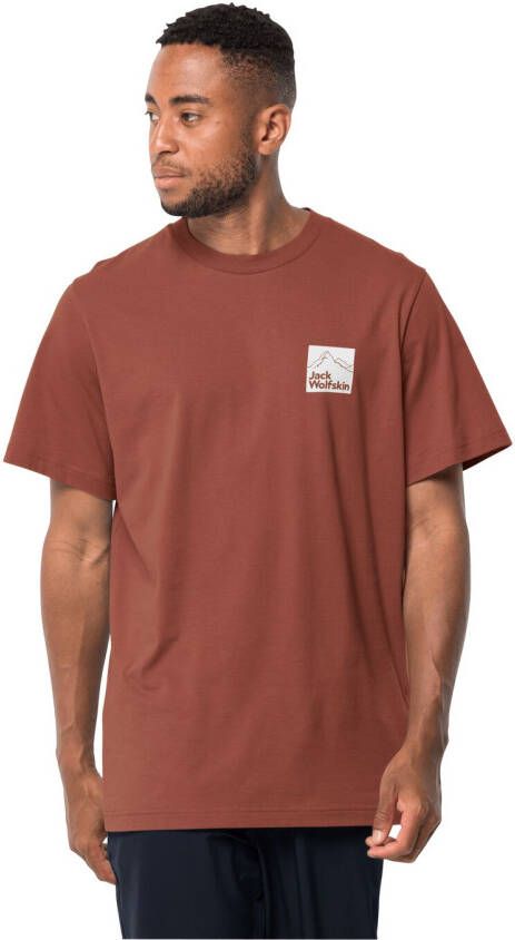 Jack Wolfskin Gipfelzone T-Shirt Men Heren T-shirt van biologisch katoen 3XL rood barn red