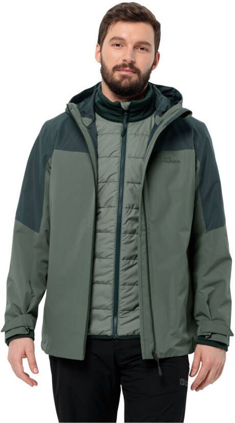 Jack Wolfskin Glaabach 3in1 Jacket Men 3in1 jack Heren M black olive black olive