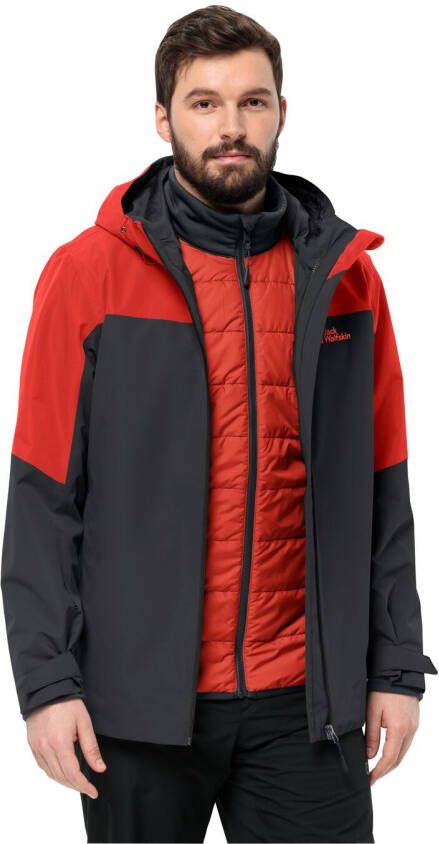 Jack Wolfskin Glaabach 3in1 Jacket Men 3in1 jack Heren XL rood strong red