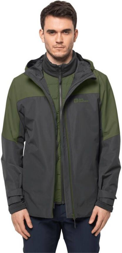 Jack Wolfskin Glaabach 3in1 Jacket Men 3in1 jack Heren XL groen greenwood