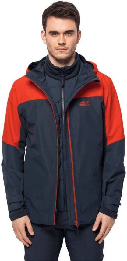 Jack Wolfskin Glaabach 3in1 Jacket Men 3in1 jack Heren XXL rood wild brier