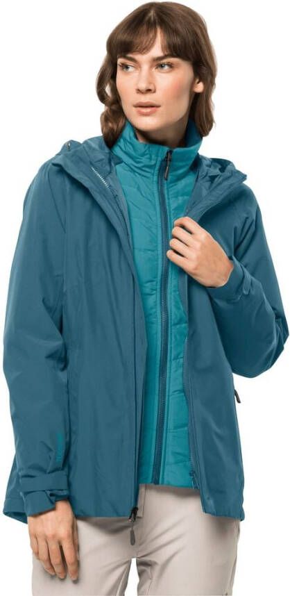 Jack Wolfskin Glaabach 3in1 Jacket Women 3in1 jack Dames S blue coral blue coral