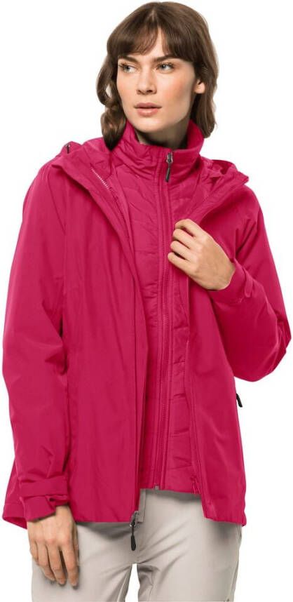 Jack Wolfskin Glaabach 3in1 Jacket Wo 3in1 jack S cranberry