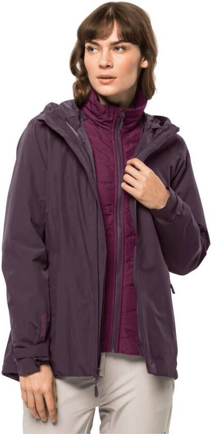 Jack Wolfskin Glaabach 3in1 Jacket Women 3in1 jack Dames XXL violet grapevine