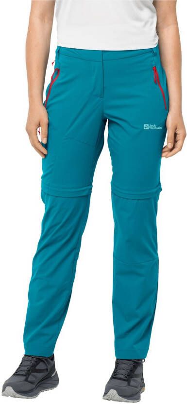 Jack Wolfskin Glastal Zip Away Pants Women Softshell-wandelbroek Dames 36 tile blue tile blue