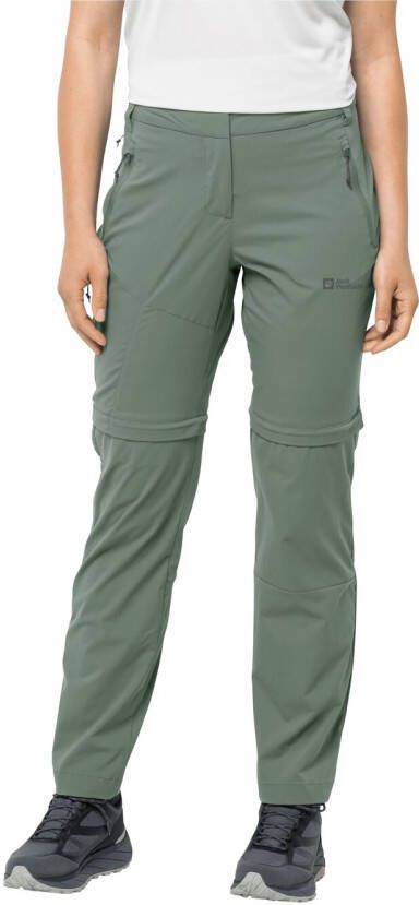 Jack Wolfskin Glastal Zip Away Pants Women Softshell-wandelbroek Dames 46 picnic green picnic green