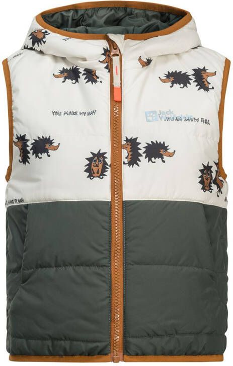 Jack Wolfskin Gleely Ins Hooded Vest Kids Outdoor-bodywarmer Kinderen 140 slate green slate green
