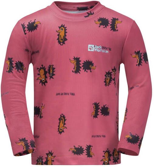 Jack Wolfskin Gleely Print Longsleeve Kids Functioneel shirt met lange mouwen Kinderen 140 soft pink 51 soft pink 51