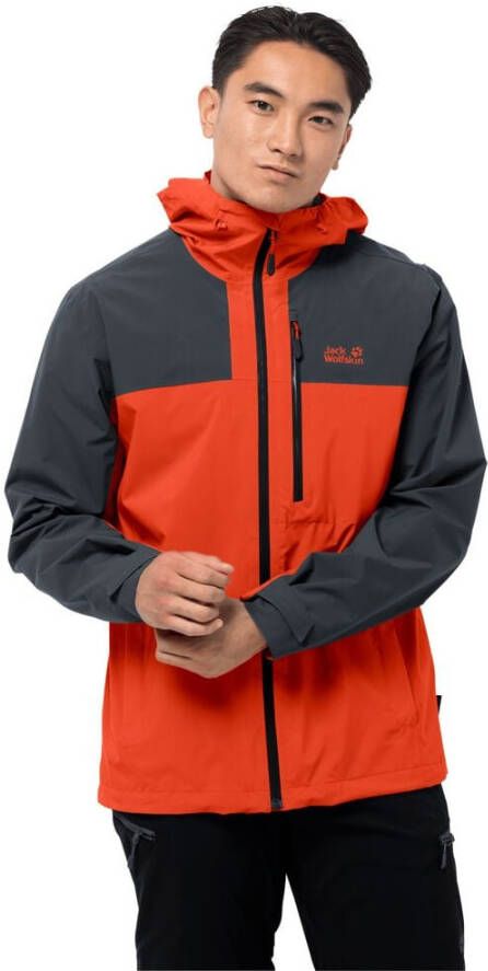 Jack Wolfskin GO Hike Jacket Men Regenjack Heren S rood wild brier