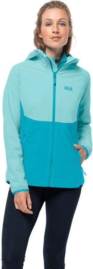 Jack Wolfskin GO Hike Softshell Women Softshelljack Dames XL blauw dark aqua