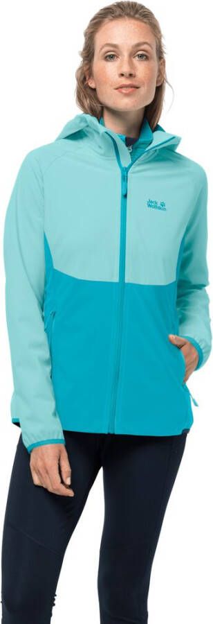 Jack Wolfskin GO Hike Softshell Women Softshelljack Dames XS blauw dark aqua