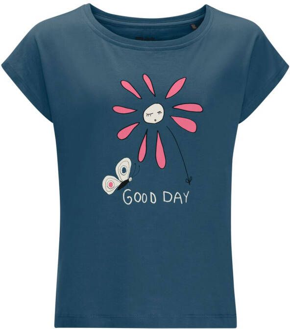 Jack Wolfskin Good Day T-Shirt Girls Duurzaam T-shirt Kinderen 104 dark sea dark sea