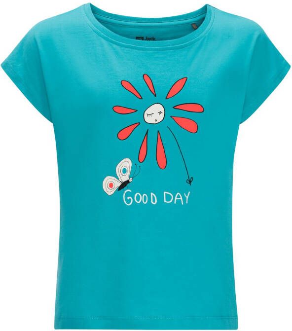 Jack Wolfskin Good Day T-Shirt Duurzaam T-shirt Kinderen 116 scuba