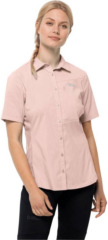 Jack Wolfskin Heidetal Shirt Women Wandelblouse met korte mouwen Dames XS rose smoke rose smoke