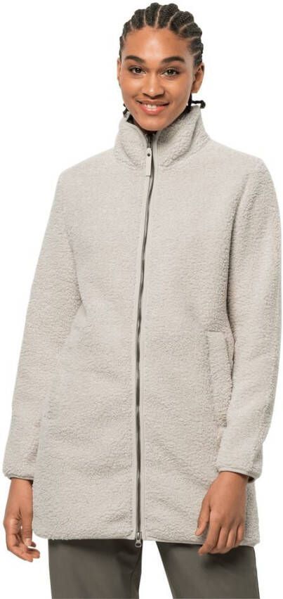 Jack Wolfskin High Curl Coat Women Fleecejas dames XL bruin winter pearl