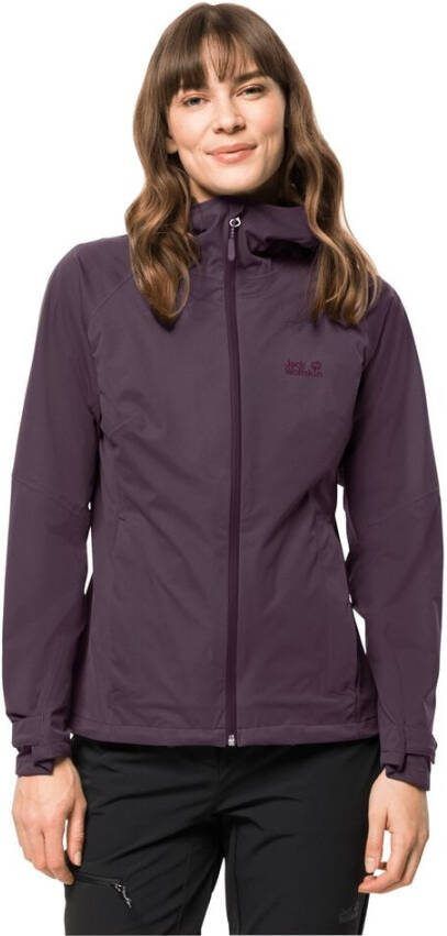 Jack Wolfskin Highest Peak Jacket Women Regenjack Dames L violet grapevine