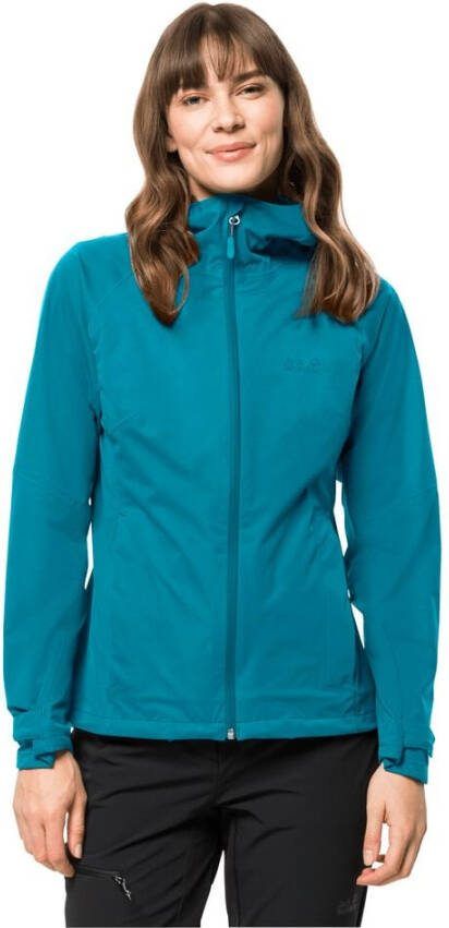 Jack Wolfskin Highest Peak Jacket Women Regenjack Dames M freshwater blue freshwater blue