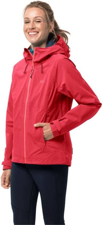 Jack Wolfskin Highest Peak Jacket Women Regenjack Dames S tulip red tulip red - Foto 2