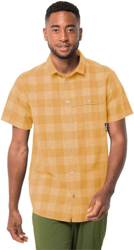 Jack Wolfskin Highlands Shirt Men Wandeloverhemd met korte mouwen Heren XXL honey yellow 41 honey yellow 41