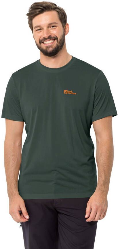 Jack Wolfskin Hiking S S T-Shirt Men Functioneel shirt Heren L black olive black olive